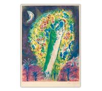Gnvkd Ecbxz Marc Chagall Poster《Coppia nelle mimose》Estetica Tela Pittura Astratta Arte Della Parete Marc Chagall Stampe Per Home Decor Immagine 50x70cm Senza Cornice