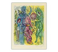 Gnvkd Ecbxz Marc Chagall Poster《The Circus II》Pittura astratta su tela Marc Chagall Arte della parete Marc Chagall Stampe per Home Decor Picture 50x70cm senza cornice
