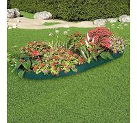 GNYVZXPLQ Abbellisci il giardino e decora la recinzione, bordi per prato 10 pezzi verde 65x15 cm PP bordi da giardino e bordatura hardware