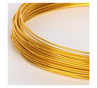 GNYVZXPLQ Filo Metallico in Alluminio, Aluminium Round Wire Multicolor 1-2.5mm Diameter 3-10m Painted for DIY Jewelry Findings(Gold,2mm 5Meters)