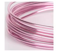GNYVZXPLQ Filo Metallico in Alluminio, Aluminium Wire Multicolor Multiple Sizes Round Metal Craft Beading for Jewelry Making(Pink,2mm 5meter)