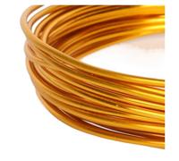 GNYVZXPLQ Filo Metallico in Alluminio, Aluminum Wire 2mm 12 Gauge 5m Dead Soft Anodized Multicolor DIY Jewelry Craft(Gold)