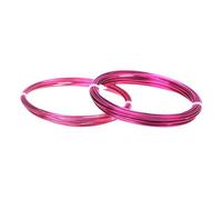 GNYVZXPLQ Filo Metallico in Alluminio, Aluminum Wire 5M/Roll 1-300cmm Multicolor Painted Craft DIY Earrings Choker Necklace(Rose Red,1.5mm)