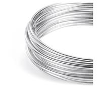 GNYVZXPLQ Filo Metallico in Alluminio, Aluminum Wire Round Multicolor Multiple Sizes Painted for DIY Jewelry Making Accessories(Silver,1.2mm x 10Meters)
