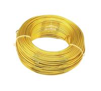 GNYVZXPLQ Filo Metallico in Alluminio, Anodized Aluminium Beading Wire Multicolor Multiple Sizes for Jewelry Making(Gold Color,1mm 200Meters)