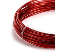 GNYVZXPLQ Filo Metallico in Alluminio, Round Painted Aluminum Wire Multicolor Multiple Sizes for DIY Jewelry Making(Red,1.5mm x 5Meters)
