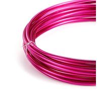 GNYVZXPLQ Filo Metallico in Alluminio, Round Painted Aluminum Wire Multicolor Multiple Sizes for DIY Jewelry Making(Rose Red,2.0mm x 5Meters)