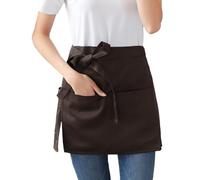 GNYVZXPLQ Grembiule corto in vita, Grembiule da server a mezza lunghezza multicolore con tasche for cameriere(Brown)