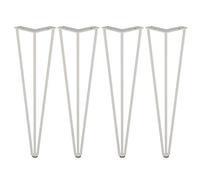 GNYVZXPLQ struttura delle gambe del tavolo in metallo, Confezione da 4 gambe for mobili a forcina con 3 barre multicolore 20-70 cm(White,45cm)