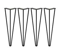 GNYVZXPLQ struttura delle gambe del tavolo in metallo, Confezione da 4 gambe for mobili a forcina con 3 barre multicolore 20-70 cm(Black,40cm)