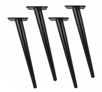 GNYVZXPLQ struttura delle gambe del tavolo in metallo, Gambe for mobili in ferro, confezione da 4, coniche, capacità 800 kg, nere, altezze multiple(Oblique,17cm/6.7inch)