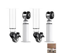 GNYVZXPLQ struttura delle gambe del tavolo in metallo, Piedini for mobili regolabili, ruote girevoli di ricambio fai da te, confezione da 4, bianche, diverse misure(12-18CM)