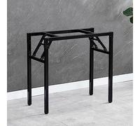 GNYVZXPLQ struttura delle gambe del tavolo in metallo, Telaio for gambe da tavolo pieghevole in acciaio da 150 kg con piedini antiscivolo multicolore, diverse misure(Black,98x38x73cm)