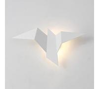 GNYVZXPLQ Tavolino Divano, Applique moderna a forma di uccello origami, montaggio in metallo, multicolore, 6,5x13,4 pollici, LED(White,Warm light)