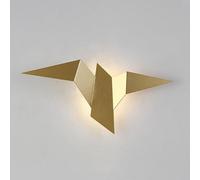 GNYVZXPLQ Tavolino Divano, Applique Moderna a Forma di Uccello Origami, Montaggio in Metallo, Multicolore, 6,5x13,4 Pollici, LED(Gold,Warm Light)