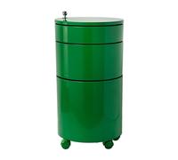 GNYVZXPLQ Tavolino Divano, Comodino rotondo a 2/3 ripiani con mobiletto portaoggetti, ante scorrevoli, multicolore, diverse misure(Green,15''x30'')