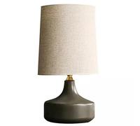 GNYVZXPLQ Tavolino Divano, Lampada da comodino in ceramica multicolore 11,4x22 pollici con paralume in lino for più stanze(Black)
