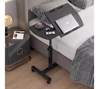 GNYVZXPLQ Tavolino Divano, Scrivania portatile regolabile in altezza con ruote, pieghevole, multicolore, diverse misure(Black,31.5 * 15.7 * 35.4in)