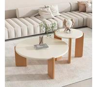 GNYVZXPLQ Tavolino Divano, Tavolino da caffè, confezione da 2, multicolore, diverse misure, E1, MDF, for soggiorno, camera da letto, balcone(70cm/27.5inch)