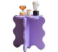 GNYVZXPLQ Tavolino Divano, Tavolino da caffè Petal, piccolo tavolino decorativo con gambe a X in MDF multicolore, 45x50,5 cm (18x20 pollici)(Purple)