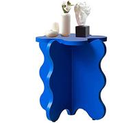 GNYVZXPLQ Tavolino Divano, Tavolino da caffè Petal, piccolo tavolino decorativo con gambe a X in MDF multicolore, 45x50,5 cm (18x20 pollici)(Blue)