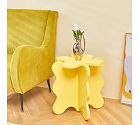 GNYVZXPLQ Tavolino Divano, Tavolino da caffè Petal, Piccolo tavolino Decorativo con Gambe a X in MDF Multicolore, 45x50,5 cm (18x20 Pollici)(Yellow)