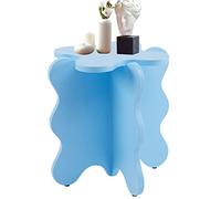 GNYVZXPLQ Tavolino Divano, Tavolino da caffè Petal, Piccolo tavolino Decorativo con Gambe a X in MDF Multicolore, 45x50,5 cm (18x20 Pollici)(Blue B)