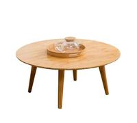 GNYVZXPLQ Tavolino Divano, Tavolino da caffè rotondo in bambù, tavolo da terra di metà secolo, naturale, diverse dimensioni(23.62" Lx23.62 Wx15.75 H(60x60x40cm))