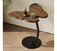 GNYVZXPLQ Tavolino Divano, Tavolino laterale a forma di C con struttura in metallo e piano a forma di farfalla, pannello di densità for soggiorno, camera da letto