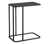 GNYVZXPLQ Tavolino Divano, Tavolino laterale a forma di C con struttura in metallo nero e oro for soggiorno, camera da letto, vassoio porta TV e supporto for laptop(Black)