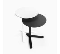 GNYVZXPLQ Tavolino Divano, Tavolino laterale a forma di C, tavolino rotondo for divano, bracciolo in metallo multicolore, diverse misure(White,19.7 * 19.7in)