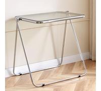 GNYVZXPLQ Tavolino Divano, Tavolo pieghevole in acrilico multicolore 23,6x19,7x27,6 pollici salvaspazio, non richiede montaggio(Smoke Gray)