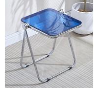 GNYVZXPLQ Tavolino Divano, Tavolo pieghevole in acrilico multicolore 36x40x46cm, tavolino laterale portatile con struttura in metallo(Transparent Blue)