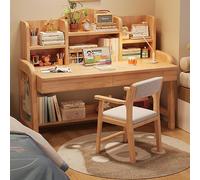 GNYVZXPLQ tavolo computer, Scrivania da studio con cassetti, libreria, piccolo spazio, ufficio domestico, multicolore, 39,4x23,6x41,7 pollici(Natural)