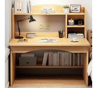 GNYVZXPLQ tavolo computer, Scrivania in piedi for ufficio con ripiani portaoggetti for camera da letto e soggiorno multicolore 80/100 cm(Natural,80 cm/31.5 in)