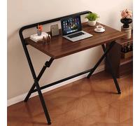 GNYVZXPLQ tavolo computer, Scrivania pieghevole for computer multicolore, diverse dimensioni, design pieghevole, ampio spazio di archiviazione sulla scrivania(Walnut,60 * 40 cm/23.6 * 15.7 in)