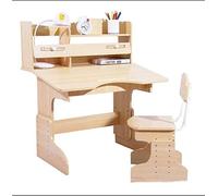 GNYVZXPLQ tavolo computer, Set di scrivania e sedia for studenti regolabile, confezione da 2, multicolore, inclinabile, con libreria a doppio strato(Khaki)