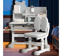 GNYVZXPLQ tavolo computer, Set scrivania e sedia da studio regolabili multicolore 31,5x19,7x39,4 pollici, confezione da 2(White)