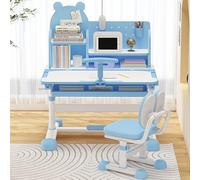 GNYVZXPLQ tavolo computer, Set scrivania e sedia da studio regolabili multicolore 31,5x19,7x39,4 pollici, confezione da 2(Blue)