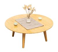 GNYVZXPLQ Tavolo pieghevole multifunzionale, Tavolino rotondo in stile giapponese, tavolo da caffè circolare in bambù for piccoli spazi, soggiorno, casa(27.56" Lx27.56 Wx19.69 H(70x70x50cm))