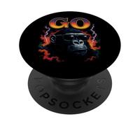Go Ape Divertente Gorilla Amante degli Animali Go Ape PopSockets PopGrip Adesivo