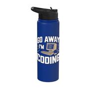 Go Away I'm Coding Divertente Software Sviluppatore Programmatore Stainless Steel Insulated Water Bottle