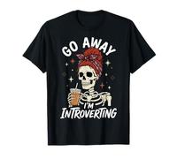 Go Away I'm Introverting Antisociale Maglietta