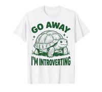 Go Away I'm Introverting Batteria Sociale Maglietta