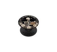 Go Away I'm Reading Skeleton Bookworm Bibliotecario amante dei libri PopSockets PopGrip Adesivo