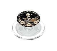 Go Away I'm Reading Skeleton Bookworm Bibliotecario amante dei libri PopSockets PopGrip per MagSafe