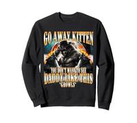 Go Away Kitten - Funny Alpha Werewolf Joke - Meme Bootleg Felpa