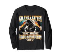 Go Away Kitten - Funny Alpha Werewolf Joke - Meme Bootleg Maglia a Manica