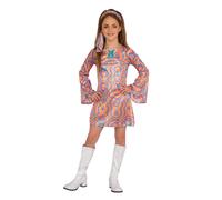 Go Bambina Costume Bambini 70s 60s Costume Hippie Hippy Completo Ragazze