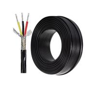 GO BEYOND YOURSEIF 3 Conductor 328FT Roll FEP High-Temp Shielded Cable, Tinned Copper Power Wire, Flexible for Sensors, Robotics, Control Systems(1.5mm²)